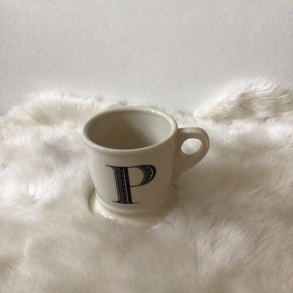 Anthropologie letter P monogram coffee cup - Picture 1 of 6